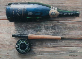 Butelka i Pręt I, 2012 (akryl na płótnie)
